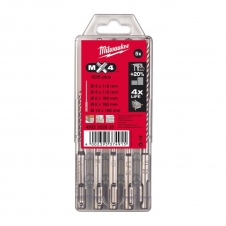 Набор буров SDS-plus MILWAUKEE MX4 (5шт) Набор буров SDS-plus MILWAUKEE MX4 (5шт)