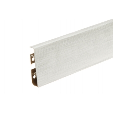 Плинтус Cezar Hi-LINE Prestige Брашированный белый алюминий М266